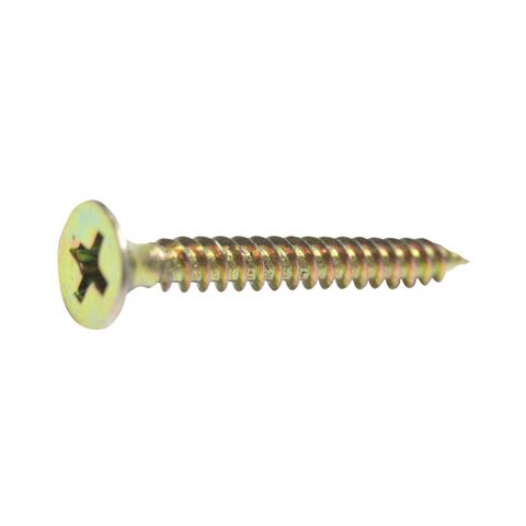 8g x 75mm Yellow Zinc Needle Point Drywall Screws