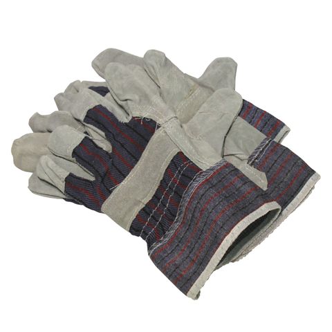 Economy Cotton Leather Gloves per pair