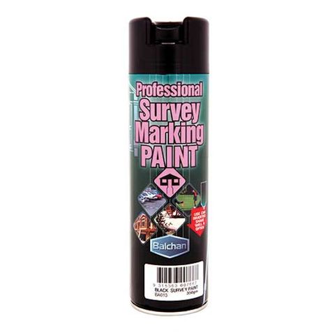 Survey Marking Paint; 350gm Spray BLACK