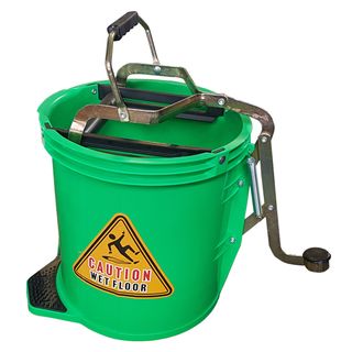16Ltr Plastic Mop Wringer Bucket - GREEN
