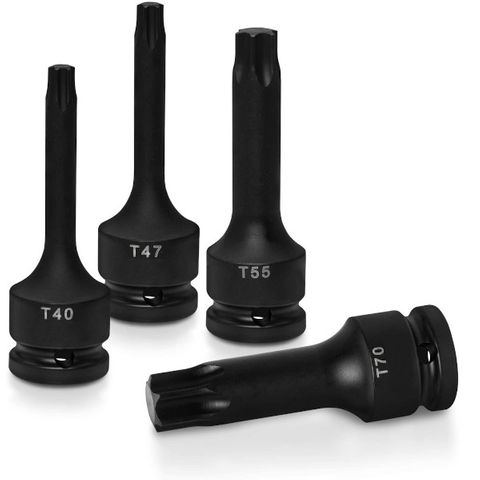1/2"-75mm Long  Drive Impact Socket T30 Torx Drive ( Black )