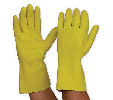 Yellow Silver Lined Gloves / Pair  -  SMALL