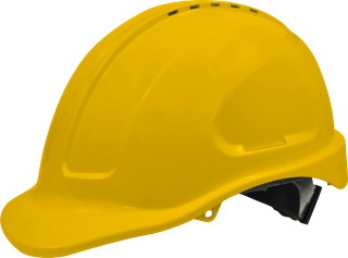 Hard Hat Premium Vented 6 Point - YELLOW -