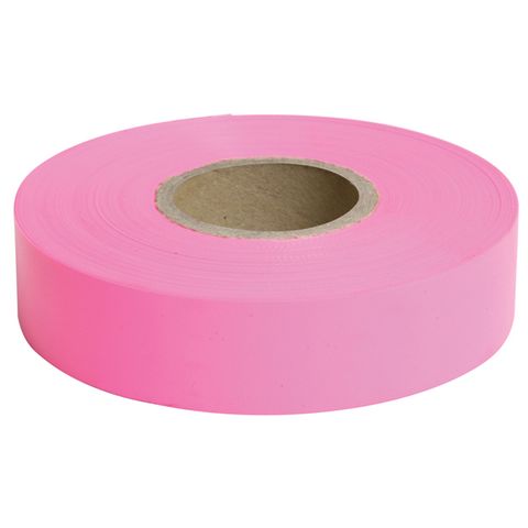 Flagging Tape Pink 25mm x 75m - Surveyors Ribbon -