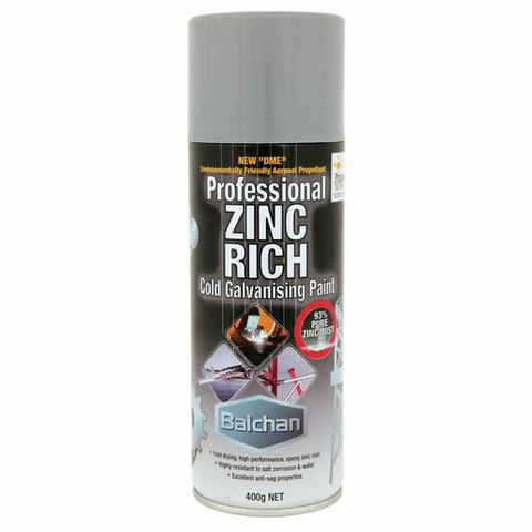 400g Aerosol Budget BALCHAN Cold Galvanizing Zinc Rich Coating