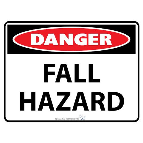 Danger - Fall Hazard - 600mm x 450mm - Poly