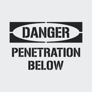 600 x 450mm Poly Stencil - Danger - Penetration Below -