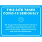 3 Pack of COVID-19 Stickers 300 x 225mm - Red, Blue and Green
