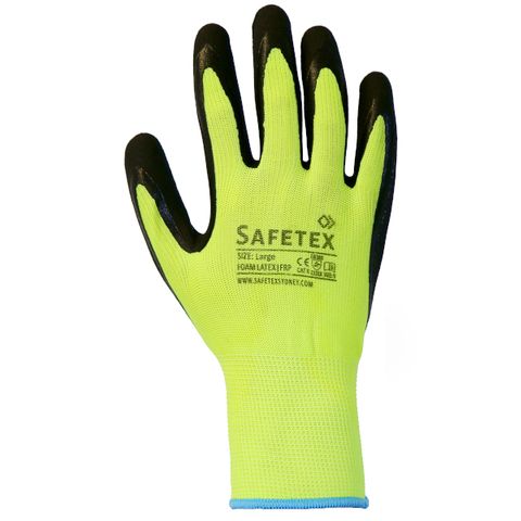 Safetex Fluro Grip Gloves per pair - Large - Size 9