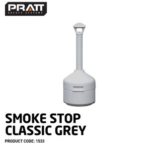 Pratt Smoke Stop - Poly Butt Bin - Grey
