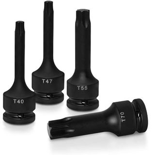 1/2"-75mm Long  Drive Impact Socket T45 Torx Drive ( Black )
