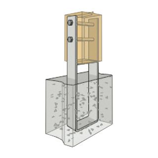 300 x 50mm for 90mm High Wind Post Anchor 5mm Hot Dip Galvanised