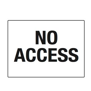 No Access - 600mm x 450mm - Poly Sign