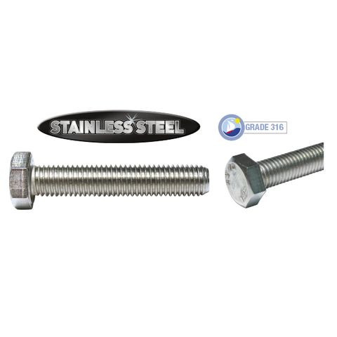 M16 x 140mm Stainless Set Screws