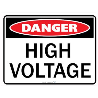 Danger - High Voltage - 600mm x 450mm - Poly