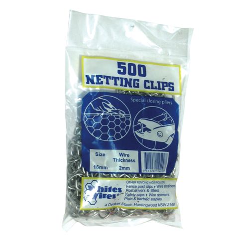 16mm Netting C-Clips pkt 500