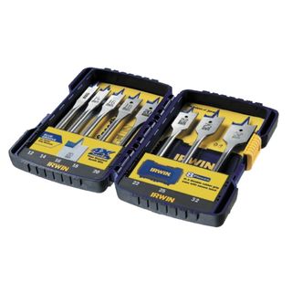 8 Piece Spade Bit Set with Extension Bar - Turbo Bore