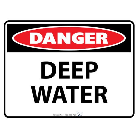 Danger - Deep Water - 600mm x 450mm - Poly