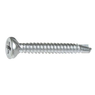 8g x 25mm Galvanised Self Drilling CSK Self Embedding Head Screws