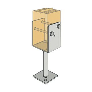 300mm Full Leg Stirrup to suit 90mm Posts