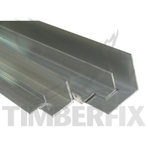 32 x 20 x 1.6mm Mill Finish Aluminium Angle - 3mtr Length