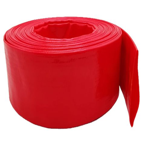 102mm  Red Layflat Hose per meter - Unfitted