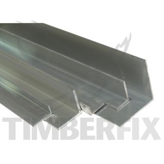 25 x 20 x 3.0mm Mill Finish Aluminium Angle - 3mtr Length