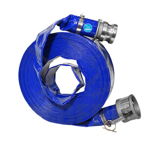 Blue Layflat Hose 50mm x 50M Fitted with Camlocks ( C & E)