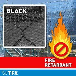 1.8 m X 15m Black Scaffolding Chain/Shadecloth Shroud - Fire Resistant