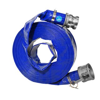 Blue Layflat Hose 50mm x 30M Fitted with Camlocks ( C & E)