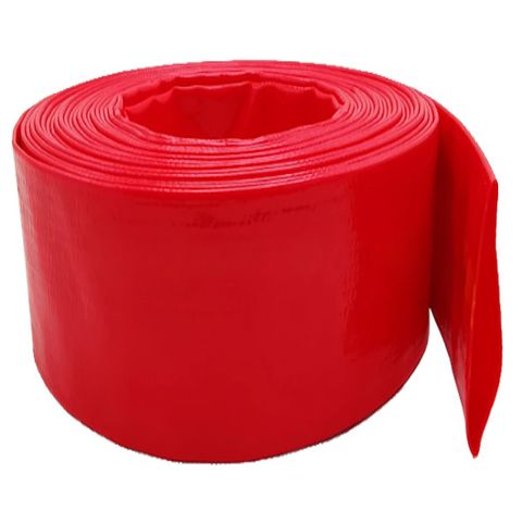 204mm  Red Layflat Hose per meter - Unfitted