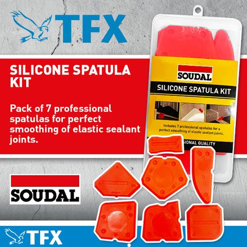 Soudal Silicone Spatula Kit Smoothing of Elastic Sealant Joints Pk of 7