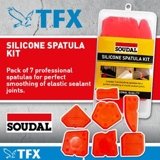 Soudal Silicone Spatula Kit Smoothing of Elastic Sealant Joints Pk of 7