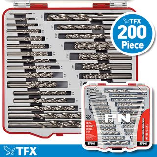 200 Piece Drill Set  1.0 - 12.0mm - 5/64 - 1/2"