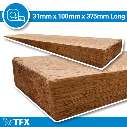 Hardwood Wedge 375mm x 100mm 31mm