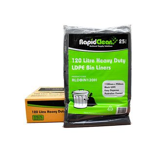 Garbage Bin Liners 120 ltr  25/pk