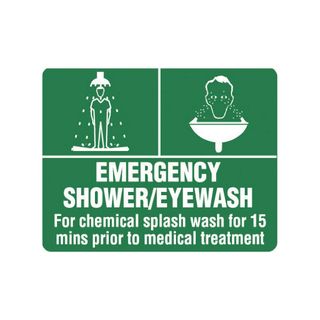 Emergency Shower/Eyewash - 600mm x 450mm - Poly Sign