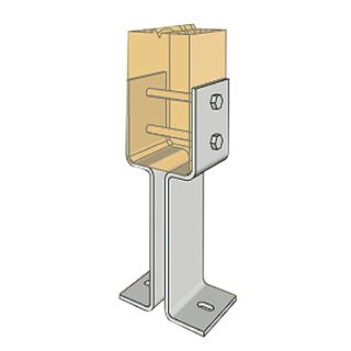 75mm Leg Length Adjustable Post Anchor