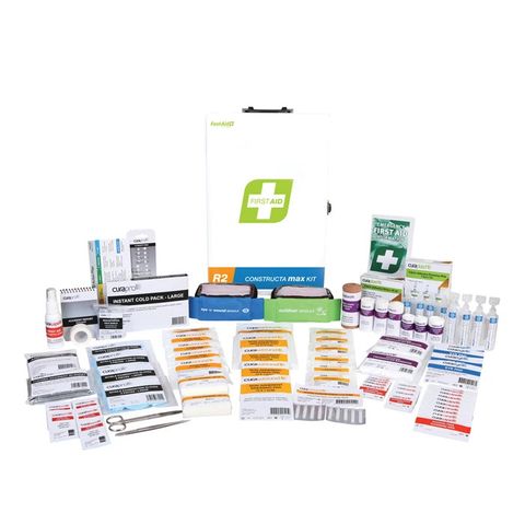 First Aid R2 Constructa Max Kit, Metal Case - Up to 25 people- Low Risk