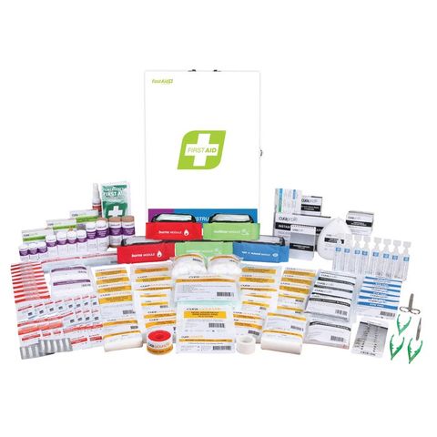 First Aid R4 Constructa Max Pro Kit, Strong Steel Box - Up to 50 people High Risk Site