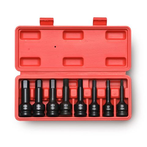 1/2Inch drive Impact to Hex - 9 PCE Driver Bits Set