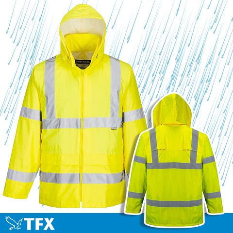 Rain Jacket Shell Fabric Yellow - Size XL