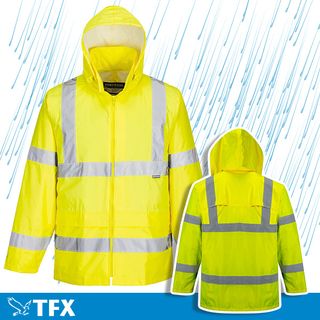 Rain Jacket Shell Fabric Yellow - Size XL