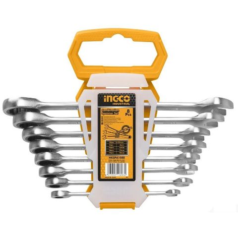 8 piece Metric Ratcheting & Open Ended Spanners