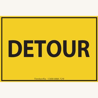 Detour - Aluminium Sign - Class 1 Reflective - 900mm x 600mm