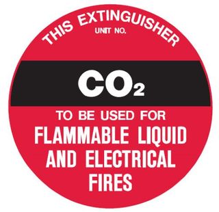 CO2 EXT Sign 200mm Poly