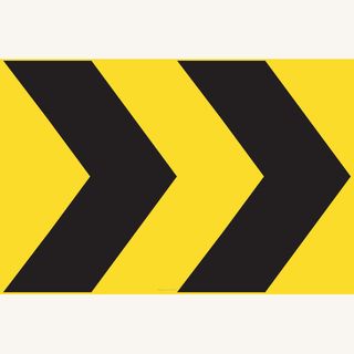 Chevron - Aluminium Sign - Class 1 Reflective - 900mm x 600mm