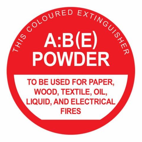 ABE Powder Sign 200mm Poly - Sticky Backed