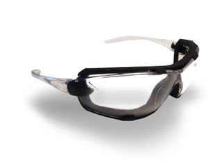 Clear Safety Specs With Foam Backing