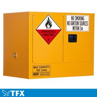 Class 4 Dangerous Goods  Cabinet 160L , 2 Door & 2 Shelf - 5530AC4